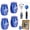 Blue, variant on Threns Cremation Urn Necklace for Ashes, Small Cremation Urns for Human/Pet Keepsake Sharing Urns Memorial Ashes Holder-A Limb has Fallen from The Family Tree (8Pcs-Purple)