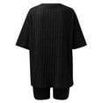 thumbnail image 5 of Fewfanhot 2 Piece Lounge Set Women 2 Piece Lounge Sets Ribbed Knit Matching Outfits T-shirt Biker Shorts Sleepwear Loungewear Sweatsuits, 5 of 5