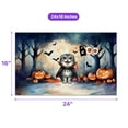 thumbnail image 5 of Happy Halloween Vampire Scottish Fold BOO with Pumpkins Fun and Spooky Doormat Cat Lover Kitten Owner Gifts Indoor Outdoor Welcome Mat - 00018, 5 of 5