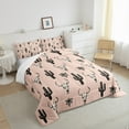 thumbnail image 3 of Feelyou Western Cactus Plant Queen Comforter Set for Kids, Tribal Sheep Skeleton Bedding Sets, Bohemian Theme Bedding Comforter Set, Lightweight Room Decor, 3 Pieces, 3 of 8