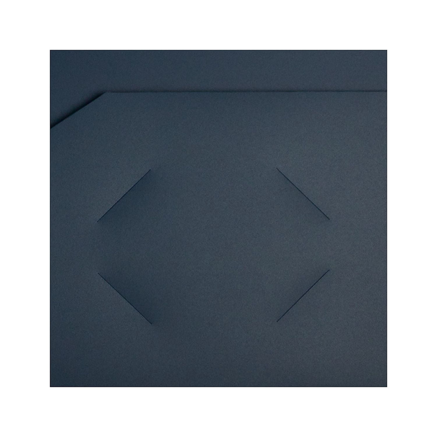 JAM Paper Heavy Duty Plastic 2 Pocket School Folders, Navy Blue, 6 per Pack