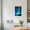 thumbnail image 4 of ZHONGYUTONG Northern Lights Wall Art Aurora Borealis Painting Forest Mountain Canvas Prints Nature Landscape Home Decor Framed (20.00" x 30.00"), 4 of 6