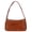 brown, variant on Vintage PU Motorcycle Underarm Bag for Women, Rivet Detail & Zipper Closure, Shoulder Handheld Commuter Bag for Daily Use (9.4" x 6.3" x 3.5", 0.62 lb)