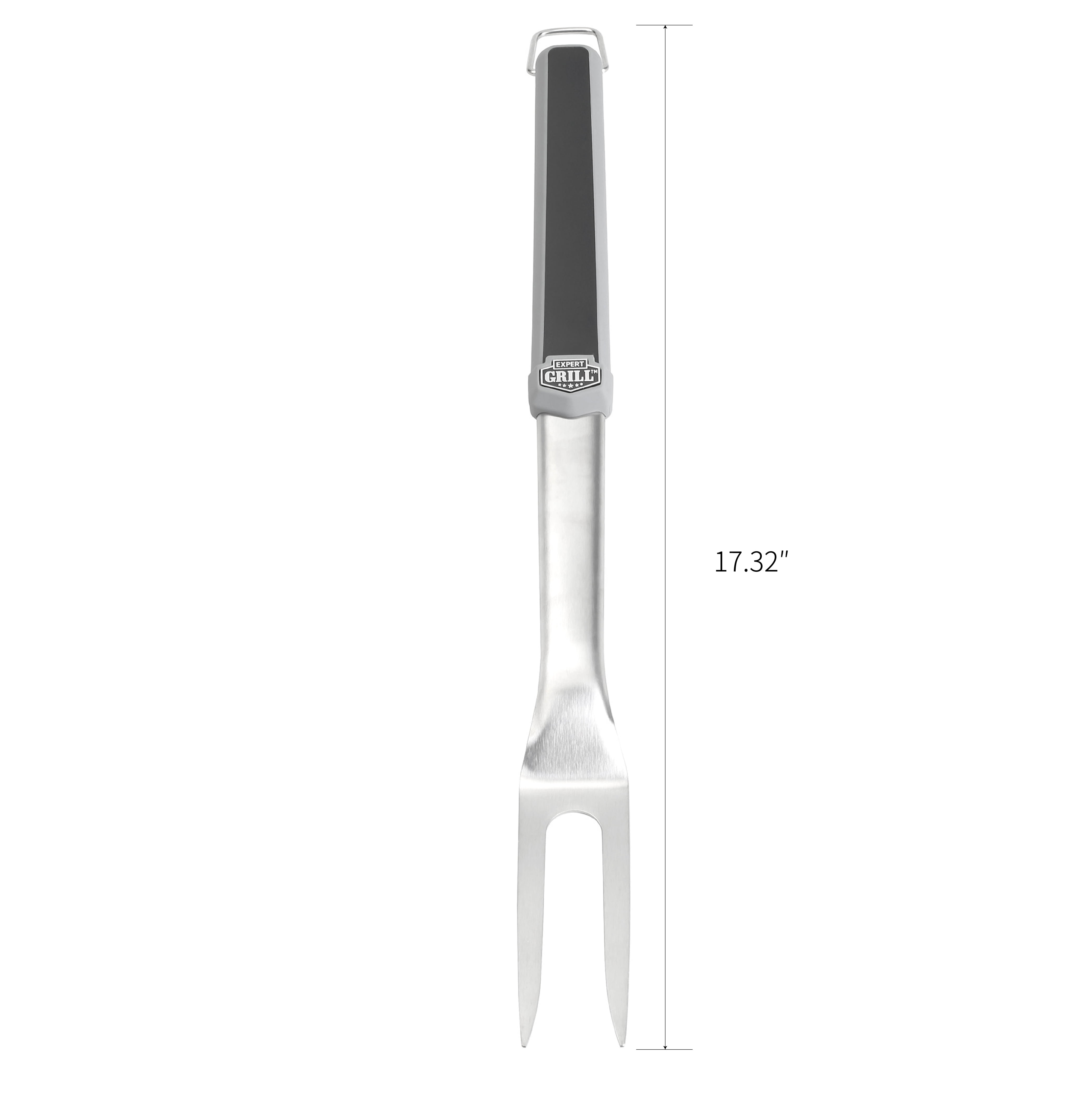 Expert Grill Stainless Steel Grilling Fork, Black & Gray
