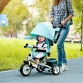 thumbnail image 2 of Qaba 6 in 1 Tricycle for Toddler 1-5 Years with Parent-Push Handle, Green, 2 of 10