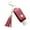 Wine, variant on 1Pc 1oz/30ml Portable Empty Travel Bottle Keychain Hand Sanitizer Bottle Holder with Leather Cover & Tassel Small Refillable Squeeze Bottle for Toiletry Shampoo Lotion Soap(Pink,2.6x1.2")