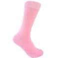 thumbnail image 2 of Solid Color Crew Cotton Dress Socks - Light Pink, 2 of 3
