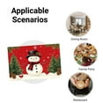 thumbnail image 5 of JOOCAR Christmas Snowman with Red Birds and Pine Trees Design Linen Table Mats Set of 4 for Home Kitchen Table Decor 12x18 inch, 5 of 5