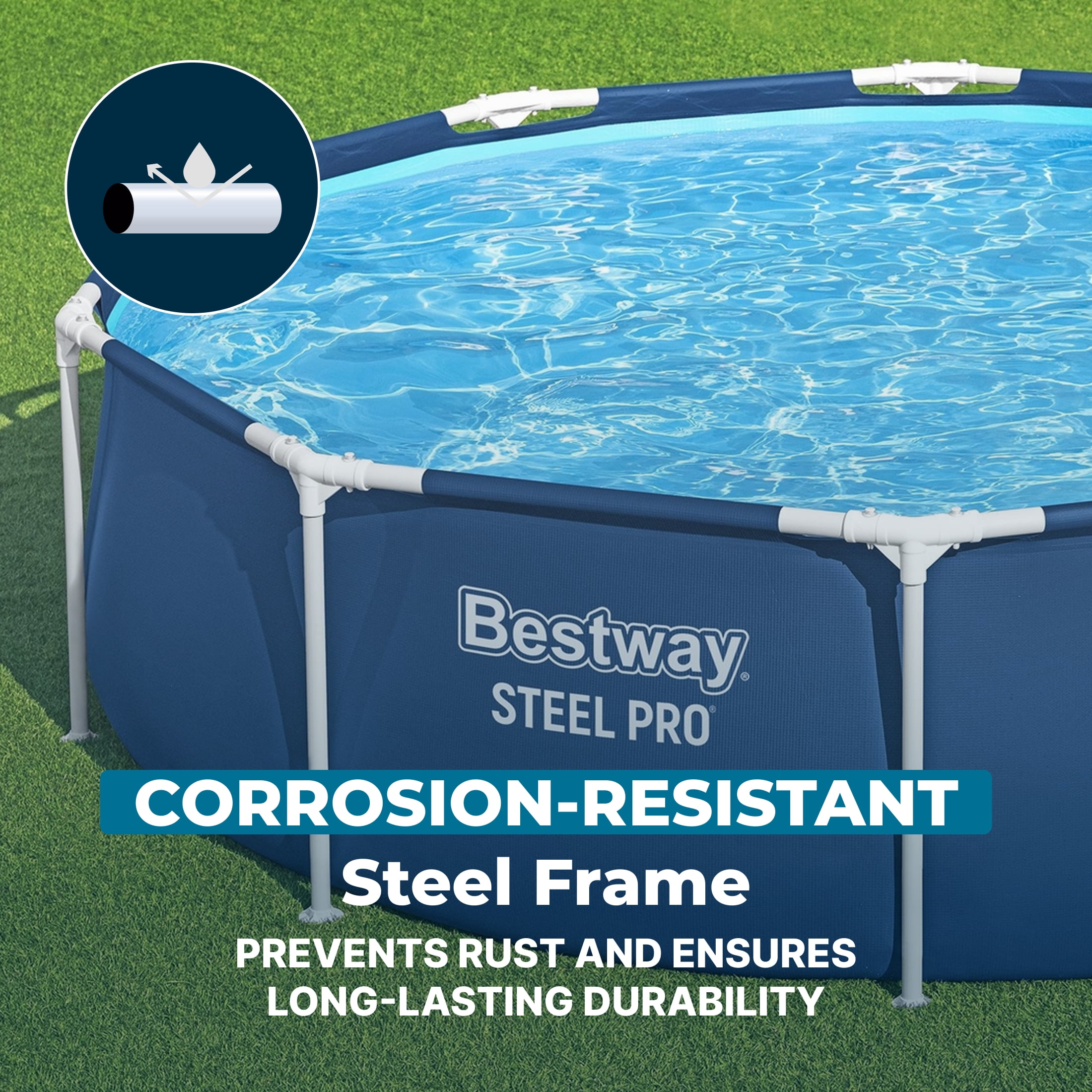 Bestway Steel Pro 10' x 30" Above Ground Swimming Pool Set with Filter Pump