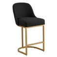 thumbnail image 6 of Leick Home Barrelback Counter Stool with Black Seat and Gold Metal Base, Set of 4, 6 of 13