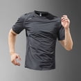 thumbnail image 2 of NIEWTR Mens Casual Tall Short Sleeve Tee Shirt Crew Neck Pocket Tees for Men Breathable Short Sleeve Gym Tee（Grey,3XL), 2 of 6
