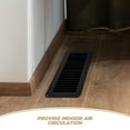 thumbnail image 3 of Raindrops 2Pcs Floor Vent Covers 4 X 10 Black Metal Vent Grille for Improved Indoor Air Circulation, 3 of 7