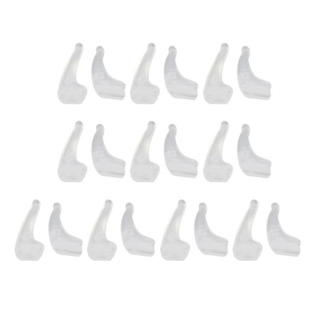 Juego de gafas de silicona de 10 piezas, puntas antideslizantes, cubiertas para lentes, mangas para las piernas, ganchos para las orejas Claro
