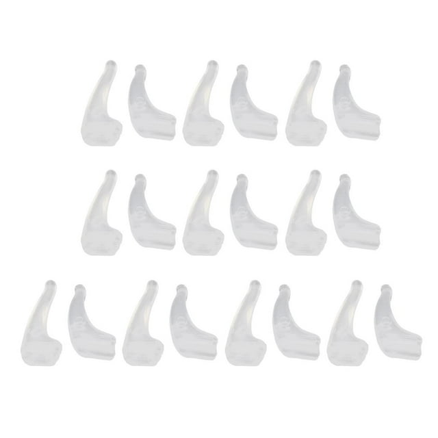 Juego de gafas de silicona de 10 piezas, puntas antideslizantes, cubiertas para lentes, mangas para las piernas, ganchos para las orejas Claro