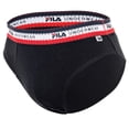 thumbnail image 4 of FILA Calzoncillos para hombre, paquete de 4 - Calzoncillos, cintura con logotipo, Algodón Stretch, color sólido Negro XL (X-Large), 4 of 6