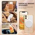 thumbnail image 3 of for iPhone 12 Mini Case Magnetic[Compatible with MagSafe], Gradient Glitter Sparkle Shockproof Slim Protective Bling Phone Case for Apple iPhone 12 Mini 5.4", Gold/Glitter, 3 of 9