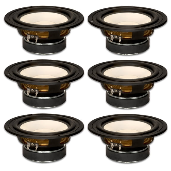 6 Goldwood Sound GW-S650/8 Poly Cone 6.5" Woofers 170 Watts each 8ohm Replacement Speakers