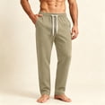 thumbnail image 4 of cocolona Mens Street Casual Plus Size Sweatpants Elastic Waist Straight Wide Leg Gym Workout Running Pants with Pockets, 4 of 5