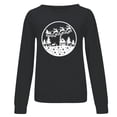 thumbnail image 4 of Nouveaux Hauts pour Femmes 2023 Chemises d'Été Col Rond Manches Longues Hauts Blouse Imprimée Coupe Décontractée Chandail en Molleton Oversize pour Femmes, 4 of 6