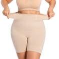thumbnail image 2 of BiZtdJrK Beige Shapewear for Women Tummy Control High Waist Body Shaper Thigh Slimmer Stretch Butt Lifting Shaping Shorts Under Dress XXL, 2 of 10