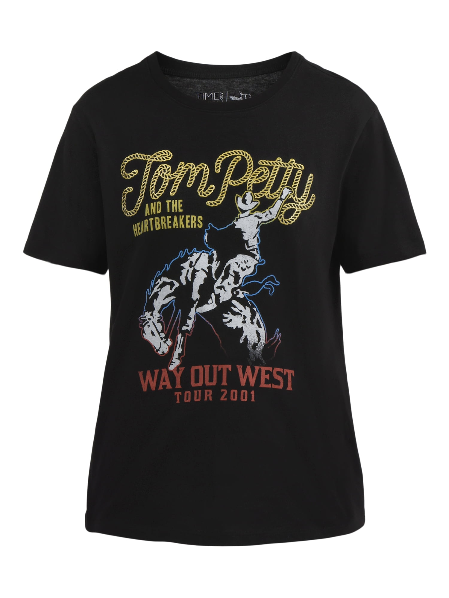 Time and Tru Tom Petty Way Out West Women's Graphic Tee, Sizes XS-XXXL