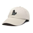 thumbnail image 5 of Dalix Giant Lizard Kaiju Embroidered Cotton Dad Hat Baseball Cap Adjustable Glow in the Dark Mens in Beige, 5 of 5