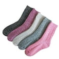 thumbnail image 3 of 5 Pairs Women Wool Socks Thick Warm Winter Socks Thermal Crew Socks, 3 of 4