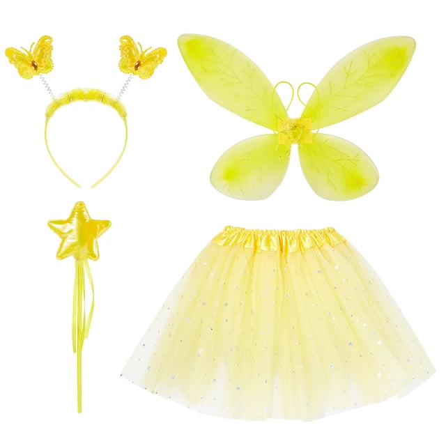SAYOO 4 piezas de accesorios de vestuario Wings, Wings headband Magic stick dress SAYOO moda