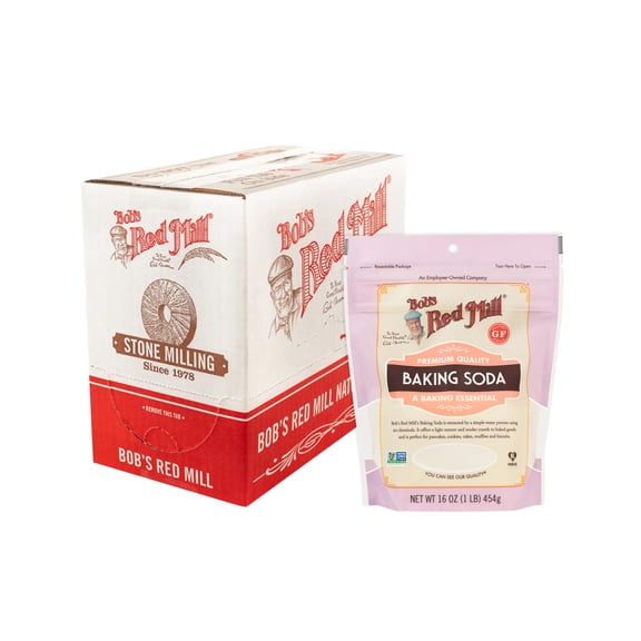 Bob's Red Mill Baking Soda, 16oz (Pack KMC2of 4) - Non GMO, Vegan, Paleo Friendly, Kosher