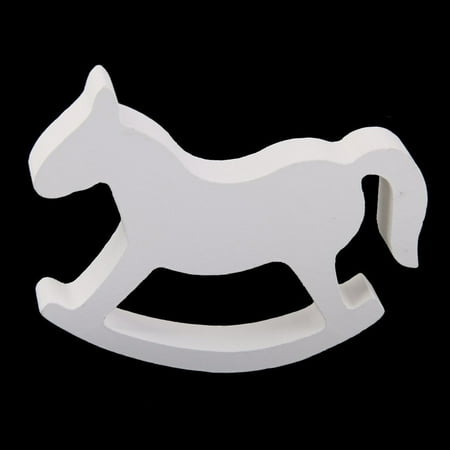 

Wooden Rocking Horse Trojan Wedding Ornament Baby Kids Room Party Decor White