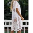 thumbnail image 3 of Women's White Lace V Neck Beach Cover Up, 3 of 5