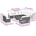 thumbnail image 2 of vidaXL Garden Sofa Set Grey, 2 of 9
