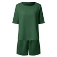 thumbnail image 4 of RMGVDSD Two Piece Sets For Women Summer Loungewear Set Shorts And Short Sleeve Tops Matching Travel Fashion Outfits Summer Outfits Travel Tracksuit, 4 of 5