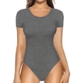 thumbnail image 1 of Xishao Women's Round Neck Short Sleeve T Shirts Basic Bodysuits Xishao ropa, 1 of 2