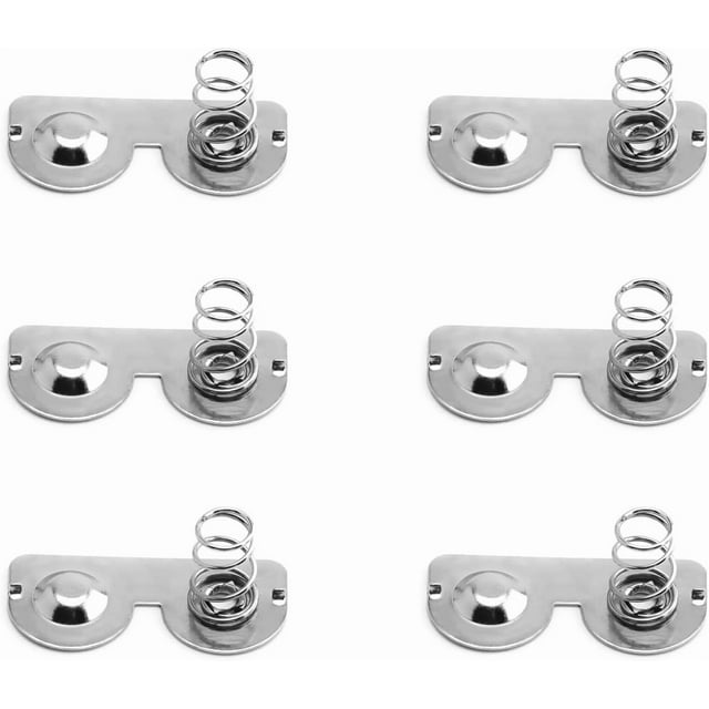 Fielect 50Pcs AA Battery Spring Plate AA Battery Positive Negative Conversion Spring Contact Nickeling Plate 26.5mmx12mm
