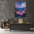 thumbnail image 5 of Mudket Mount Cherry Blossom Canvas Wall Art, Framed Floral Landscape Print, Japanese Style Wall Decor for Living Room, Ready to Hang - 12"L x 8"W, 5 of 10