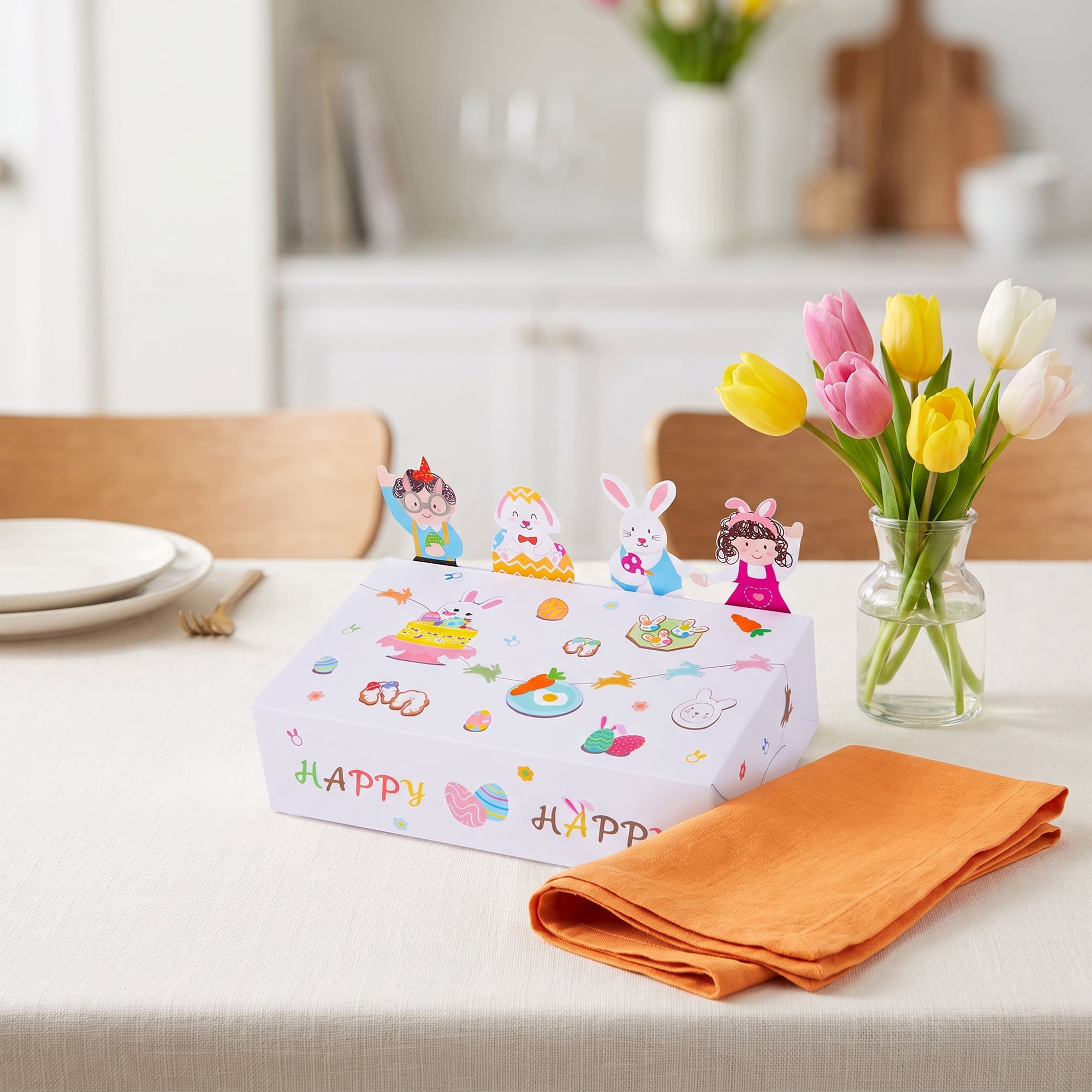 Unique Bargains Flat-Packed Folding Animal Shaped Gift Boxes 5.9" x 3.5"x 1.6"