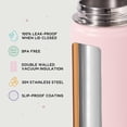 thumbnail image 3 of Botella de agua Fijinhom para niños 350 mL de acero inoxidable rosa, 3 of 8
