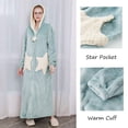thumbnail image 3 of Bata para mujer, albornoces con cremallera, bata con capucha para mujer, ropa de dormir cálida de forro polar de felpa, camisón largo de pijama, 3 of 5