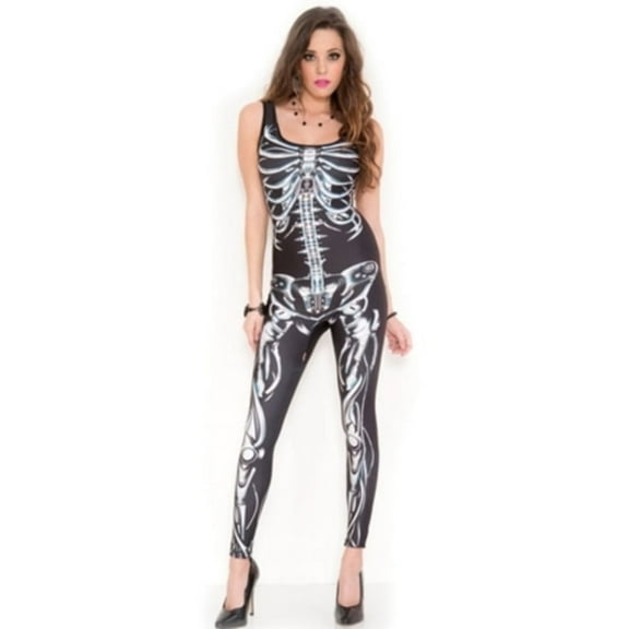 Music Legs Women's 3D Skeleton Bodysuit Costume 70790-ML