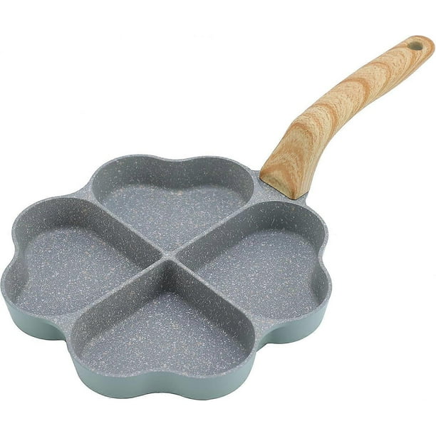 Egg Frying Pan Four Leaf Clover Nonstick Ceramic Egg Pan Mini Egg Poacher Non Stick Aluminum Skillet