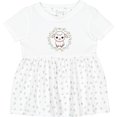 thumbnail image 3 of Inktastic Baby Girl Spring Lamb Wreath Girls Baby Dress, 3 of 5