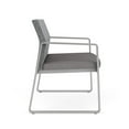 thumbnail image 4 of Lesro Gansett Steel and Fabric Waiting Room Guest Bariatric Chair in Silver/Gray/Castillo Metal, 4 of 5