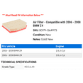 thumbnail image 2 of Air Filter - Compatible with 2006 - 2008 BMW Z4 - AC Delco, 2 of 2