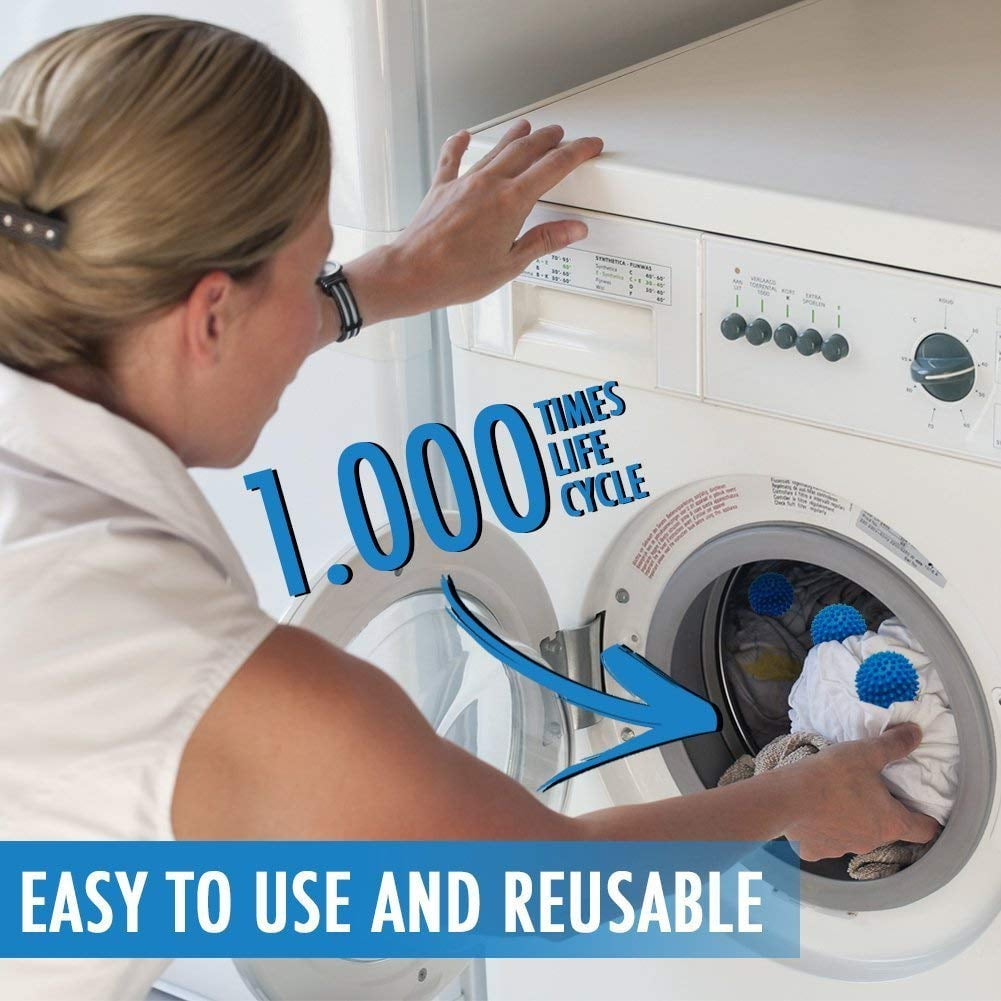 4Pcs Reusable Dryer Tumble Laundry Washing Soften Fabric Cleaning Balls 