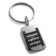 thumbnail image 1 of Stainless Steel Ancient Tribal Morality Rune Engraved Small Rectangle Dog Tag Charm Keychain Keyring, 1 of 1