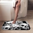 thumbnail image 4 of 1pc Skulls with Smoke Absorbent Non-Slip Bathroom Thickened Flannel Rug Decor,Soft,Quick Drying,Suitable For Indoor/outdoor Use,Bathrooms,Bedrooms,Kitchens,Terrace,Laundry Rooms,16"x24", 4 of 9