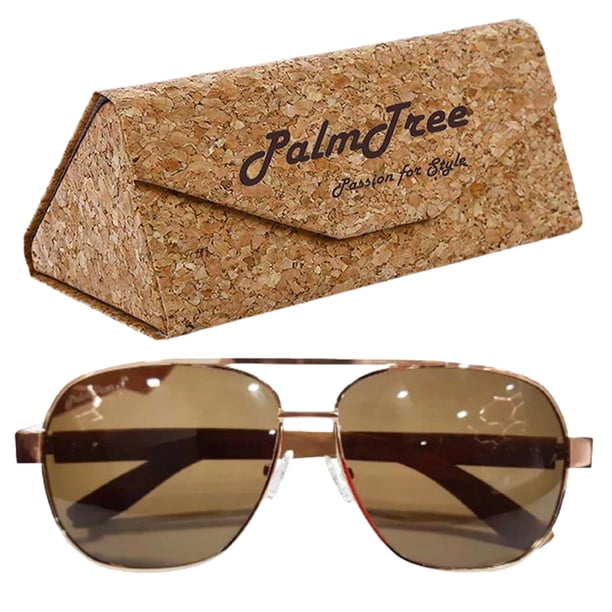 Gafa Polarizadas Modernas Fierce Polarized Gold Lens Gold Frame Polarizado UV400 Metal Polipropileno Madera Cebra