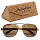thumbnail image 1 of Gafa Polarizadas Modernas Fierce Polarized Gold Lens Gold Frame Polarizado UV400 Metal Polipropileno Madera Cebra, 1 of 1