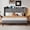 Dark Gray, variant on Frostbloom Velvet Upholstered Full Platform Bed Frame with Storage Headboard Shelf, USB & Type-C Charging Ports,White